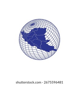 Republic of iran map icon vector illustration symbol design