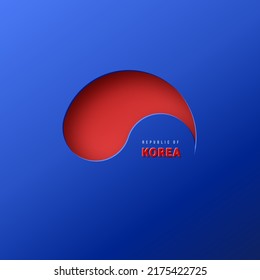 Republic of Korea banner template. Vector illustration.