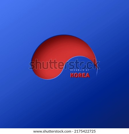 Republic of Korea banner template. Vector illustration.