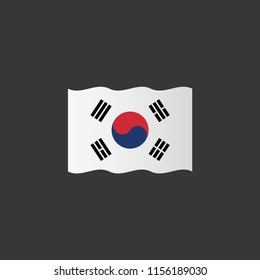 Republic of Korea vector waving flag