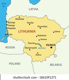 Republic of Lithuania - vector map