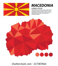 Republic of Macedonia geometric concept design