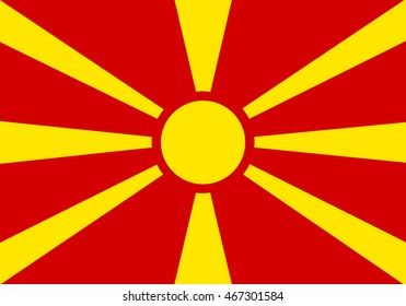 Republic of Macedonia Vector Flag