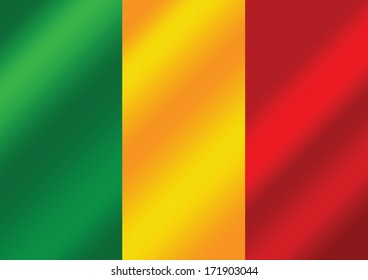 Republic of Mali flag themes idea design