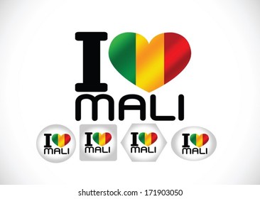 Republic of Mali flag themes idea design