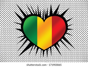 Republic of Mali flag themes idea design