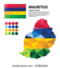 Republic of Mauritius geometric concept design