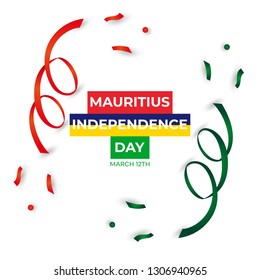 Republic of Mauritius Independence Day Vector Template Design Illustration 