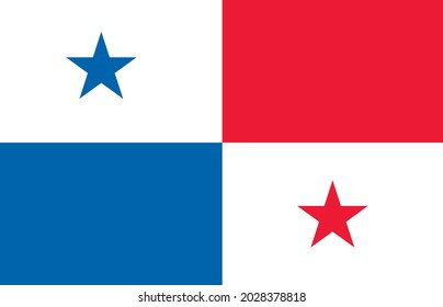 Republic of Panama flag vector icon