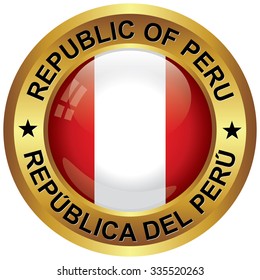 republic of peru icon in english and spanish