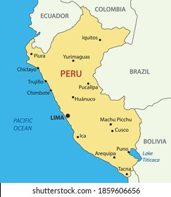 Republic of Peru - vector map