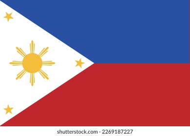 Republic of the Philippines national flag
vector illustration