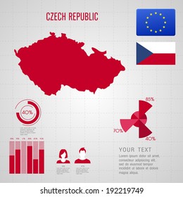 Republic of Poland. flag. World Map. Travel vector Illustration. 