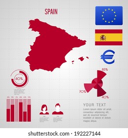 Republic of Poland. flag. World Map. Travel vector Illustration.