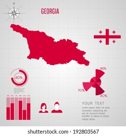 Republic of Poland. flag. World Map. Travel vector Illustration.