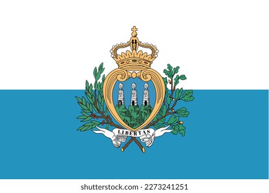 Republic of San Marino national flag
vector illustration