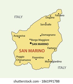 Republic of San Marino - vector map