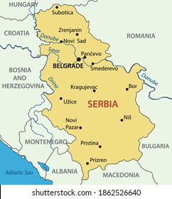 Republic of Serbia - vector map