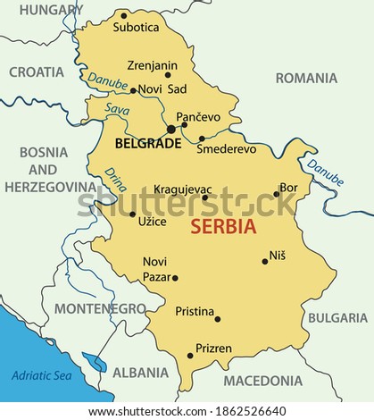 Republic of Serbia - vector map