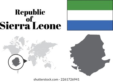 Republic of Sierra Leone
flag and maps