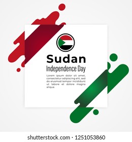 Republic of the Sudan Independence Day Vector Template Design Illustration
