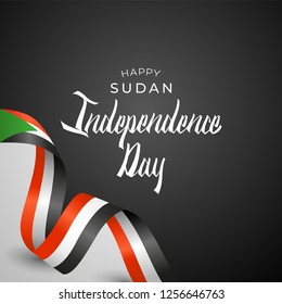Republic of the Sudan Independence Day Vector Template Design Illustration