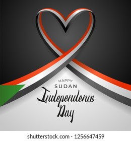 Republic of the Sudan Independence Day Vector Template Design Illustration