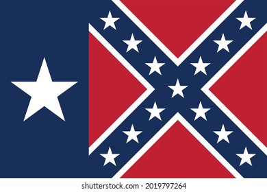 Republic Texas Flag  Confederate   Lonely Star Flag 