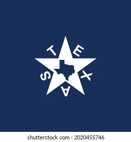 Republic Texas Flag  Lonely Star  With Text TEXAS  Texas Map 