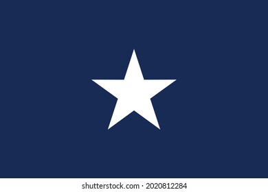 Republic of Texas Old Flag. White Star on blue background. Bonnie Blue flag.