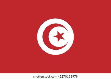 Republic of Tunisia national flag
vector illustration