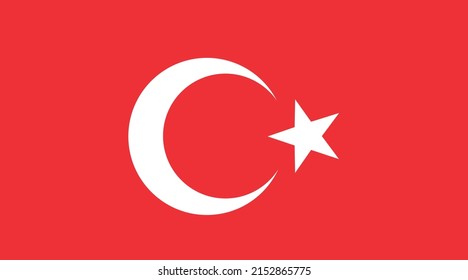 Bandera de la República de Turquía,ilustración vectorial.
concepto de independencia.