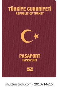 Republic Of Turkey Red Passport - Vector