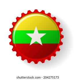 Republic of the Union of Myanmar on bottle caps