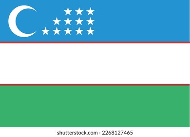 Republic of Uzbekistan national flag
vector illustration