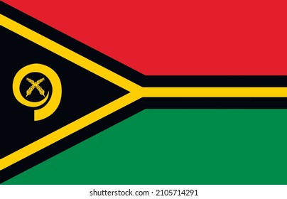 Republic of Vanuatu flag vector icon