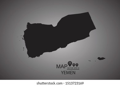 Republic of Yemen map. Vector illustration eps 10.