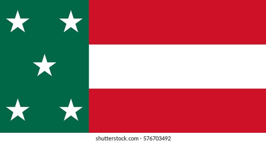 Republic of Yucatan flag vector.