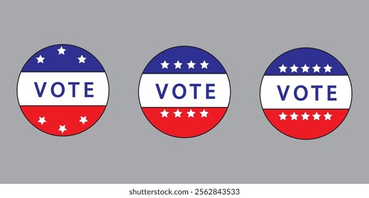 Republican, democrat icon. Republican, democrat political party vote symbol. US election vector symbol republic, democrat. Vector illustration, United States presidential election