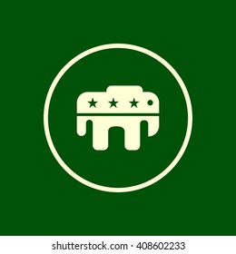 republican elephant icon. vector eps10 icon
