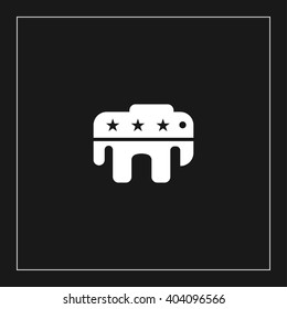 republican elephant icon. republican elephant vector illustration