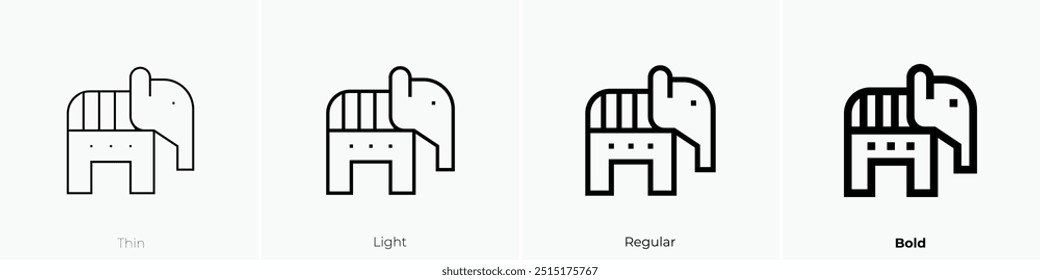 ícone republicano. Design fino, leve, regular e negrito, isolado no fundo branco