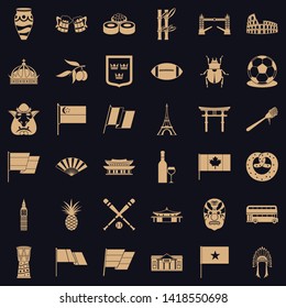 Republican icons set. Simple set of 36 republican vector icons for web for any design