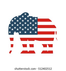 republican party emblem isolated icon vector illustration design