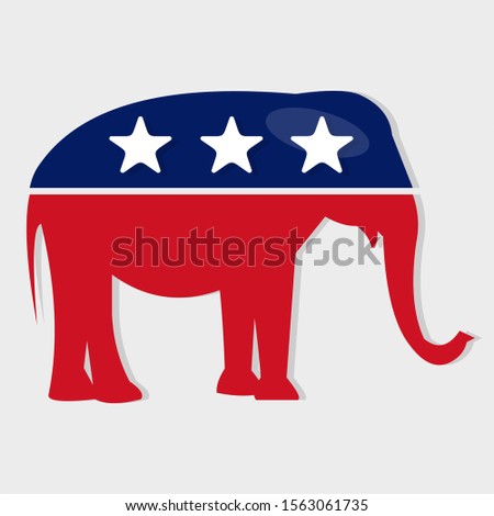 republican party symbol isolated vector illustration 