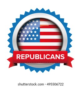 Republicans election badge