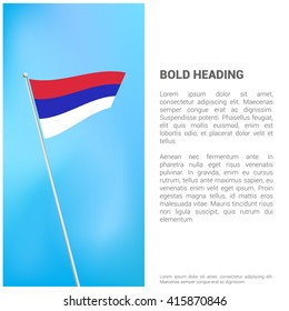 Republika Srpska flag Brochure - Vector Flyer Cover Page Design