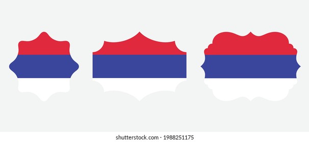 Bandera de la República Srpska. ilustración vectorial de símbolo de icono plano