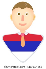 Republika Srpska flag man icon