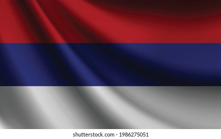 Bandera de la República Srpska ondeando. antecedentes de diseño patriótico y nacional. ilustración vectorial  